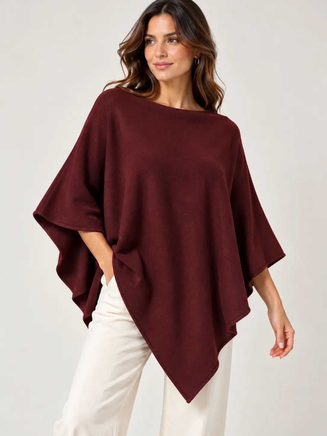 Poncho en maille 8901 – Made in Italy