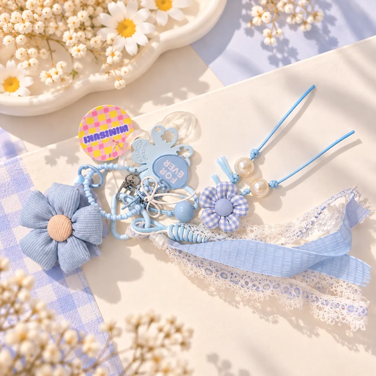 Bijou de sac Blue Flower Harmony Kawaï K-POP