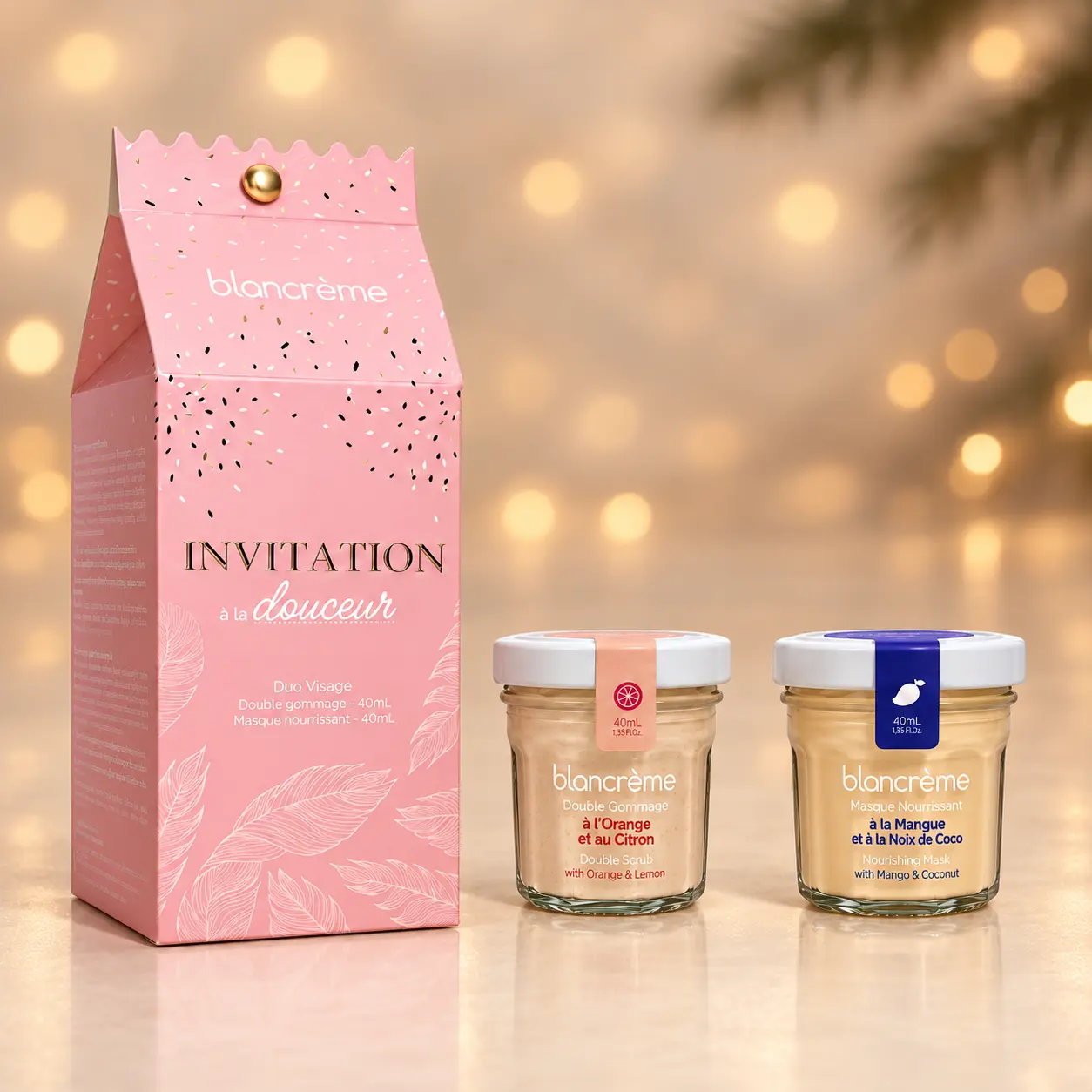 Duo Visage Douceur Orange, Citron, Mangue & Coco – Coffret de Noël