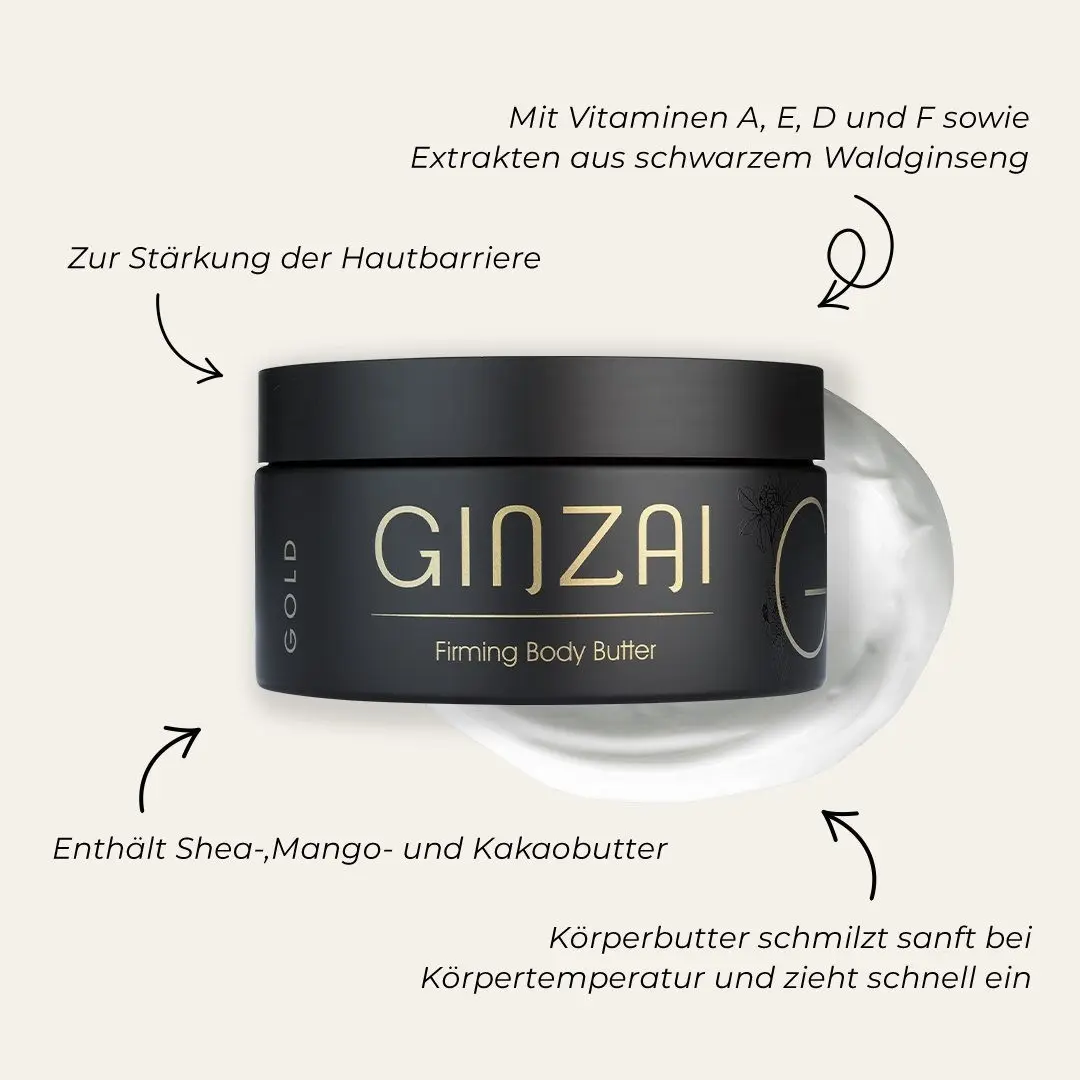 Straffende Körperbutter mit koreanischem Premium Ginseng (Waldginseng) - 300 ml