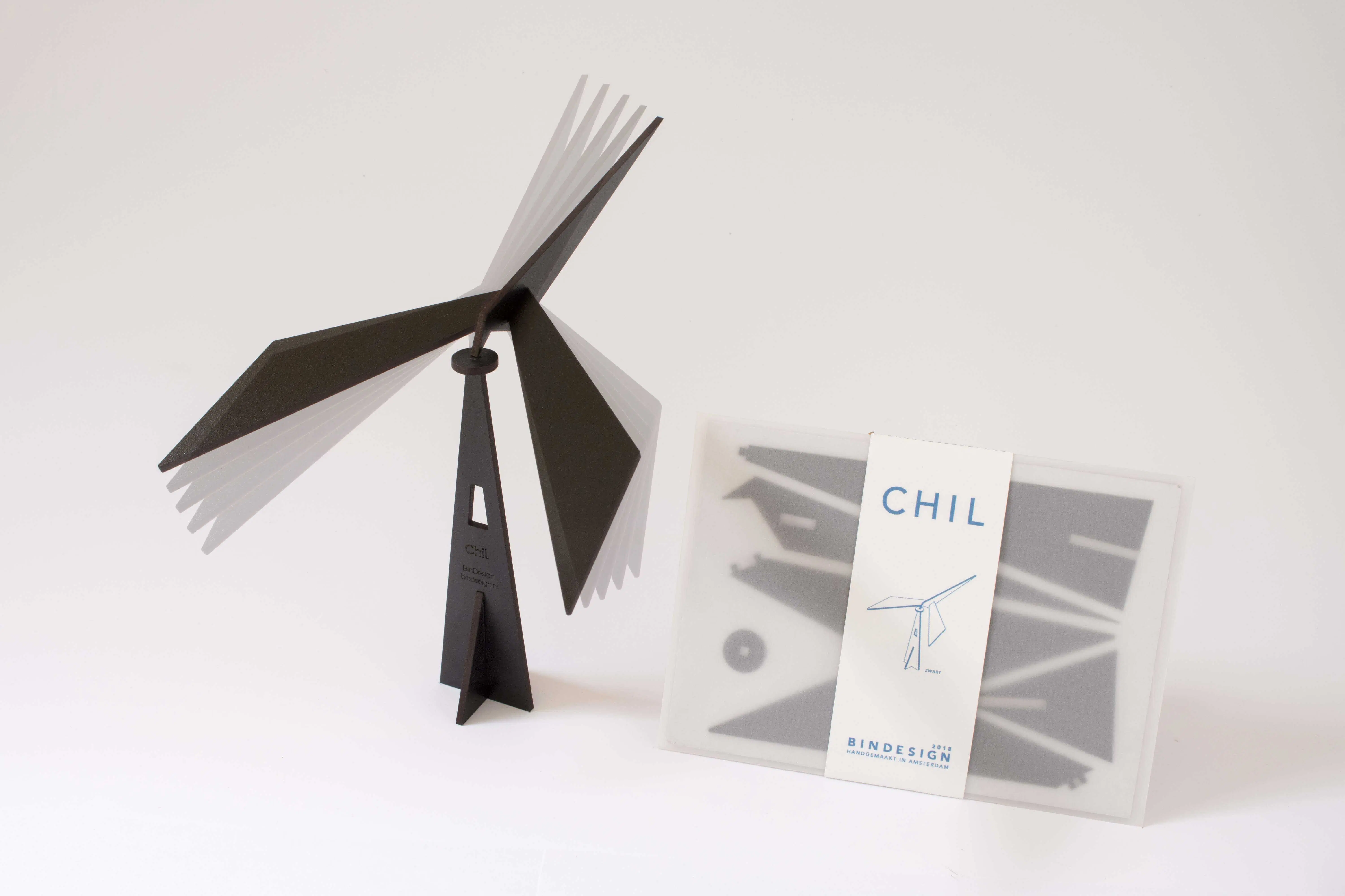 Weihnachtsgeschenk - CHIL Puzzle schwarz - Balancierendes Vogel-Mobile