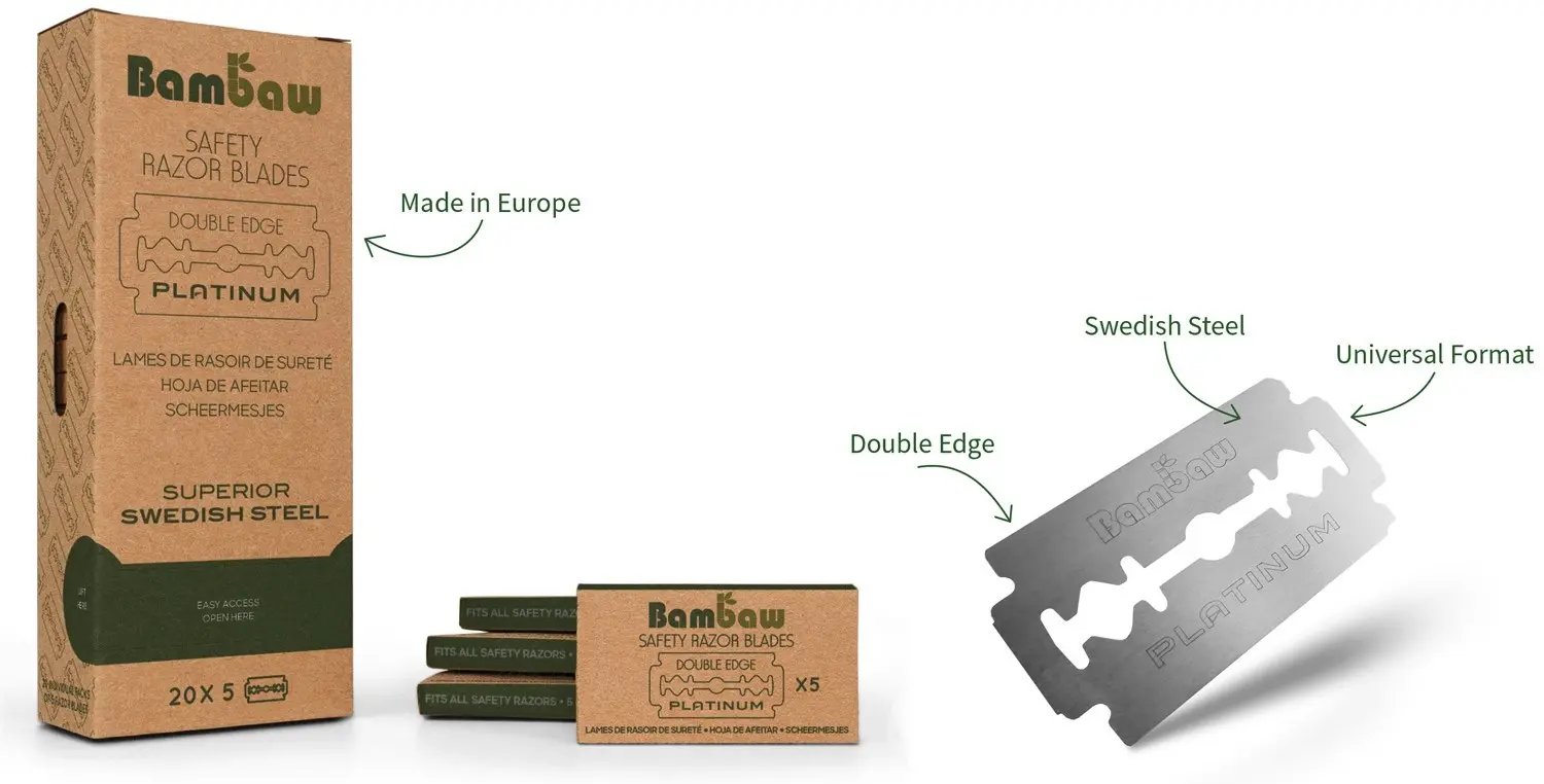SAFETY RAZOR BLADE - SWEDISH STEEL Box of 100 blades