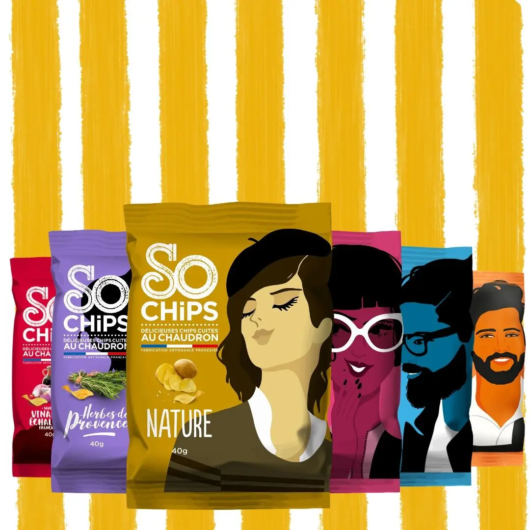 Crisps 40g Artisan Quality Label • PACK 6 recipes