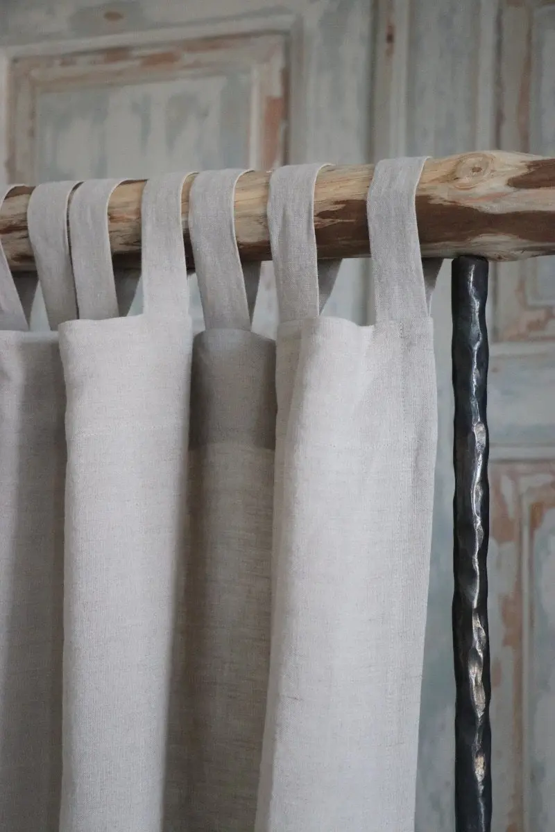 Tab Top Linen Curtains Panel