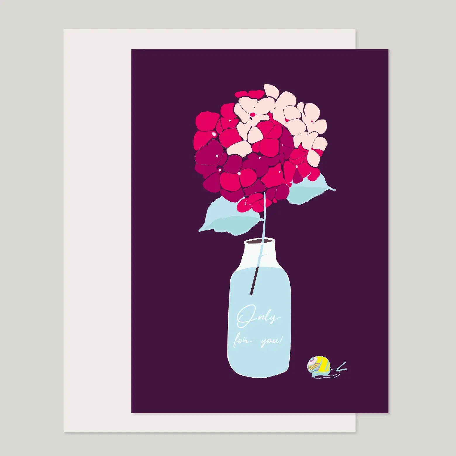 Carte d'anniversaire »Seulement pour vous ! | Hortensia"