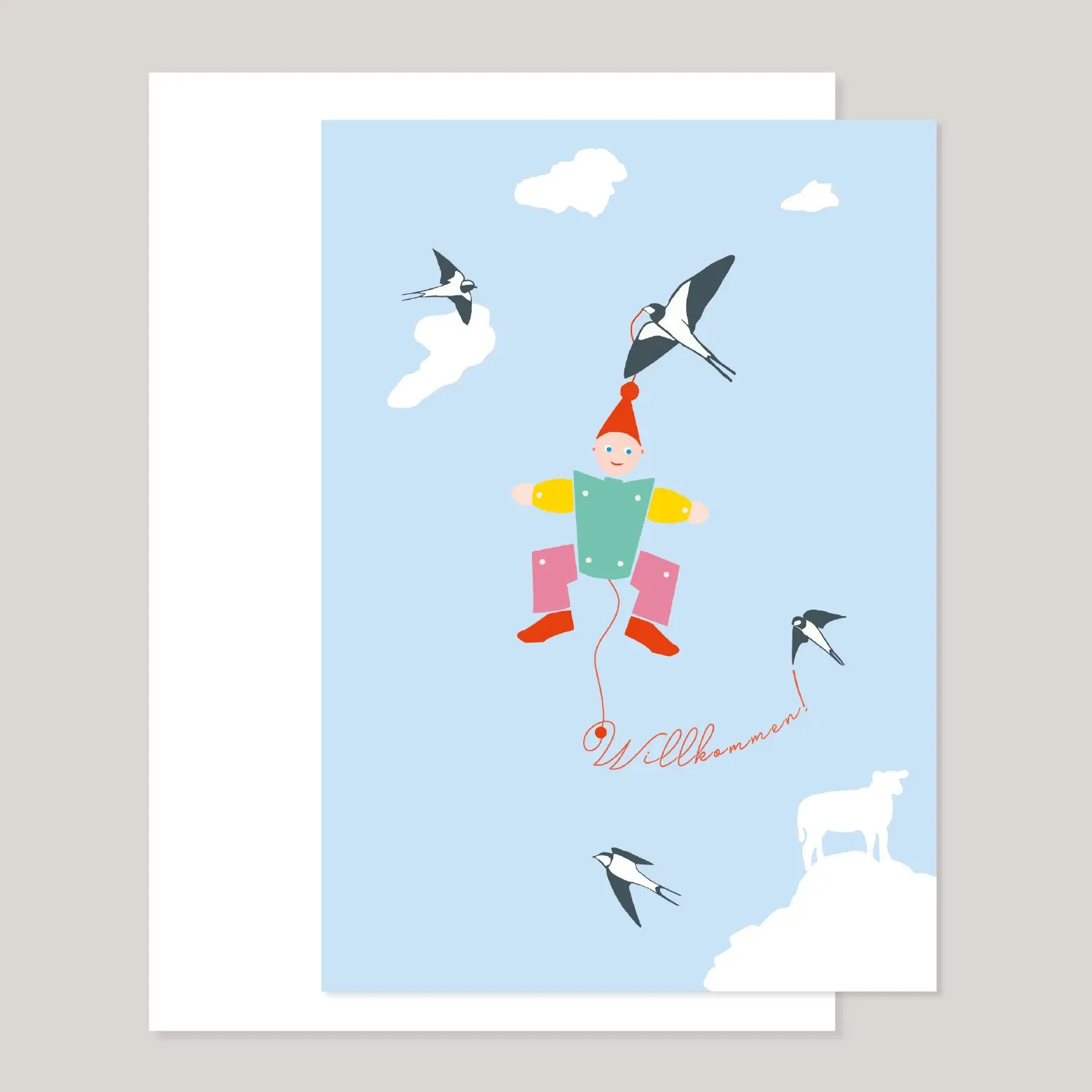 Carte de voeux naissance "Bienvenue!"