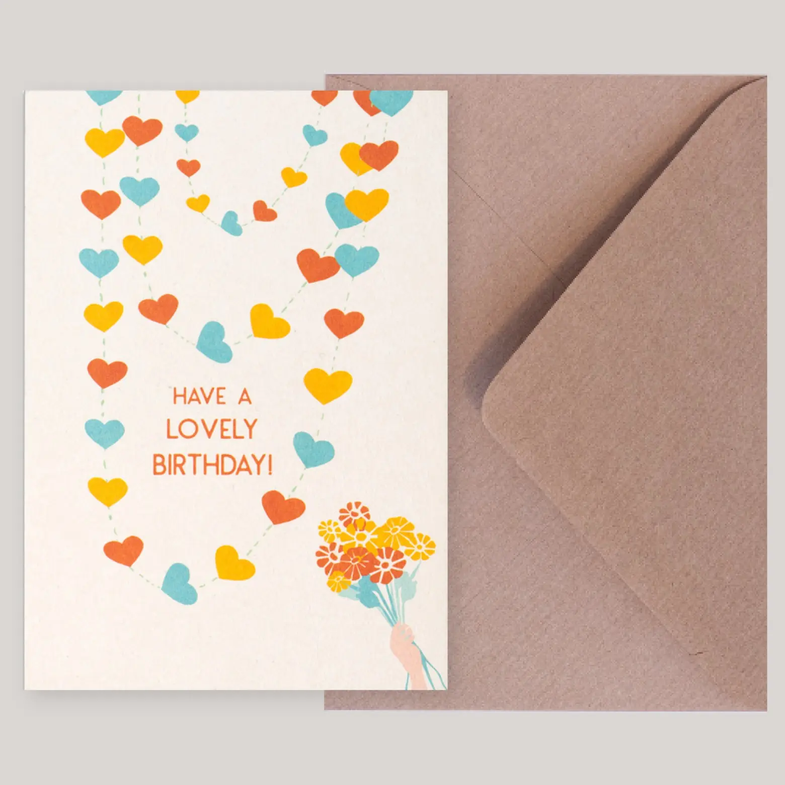 Carte d'anniversaire avec enveloppe "Ayez un bel anniversaire!"