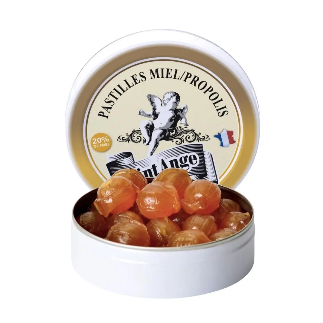 Saint Ange | Bonbons Artisanaux | Saveur Miel Propolis | Boîte de 50g