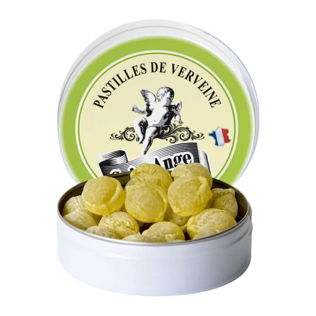 Saint Ange | Bonbons Artisanaux | Saveur Verveine | Boîte de 50g