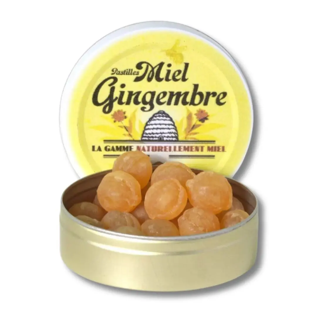 Apipharma | Bonbons Artisanaux | Saveur Miel Gingembre | Boîte de 50g
