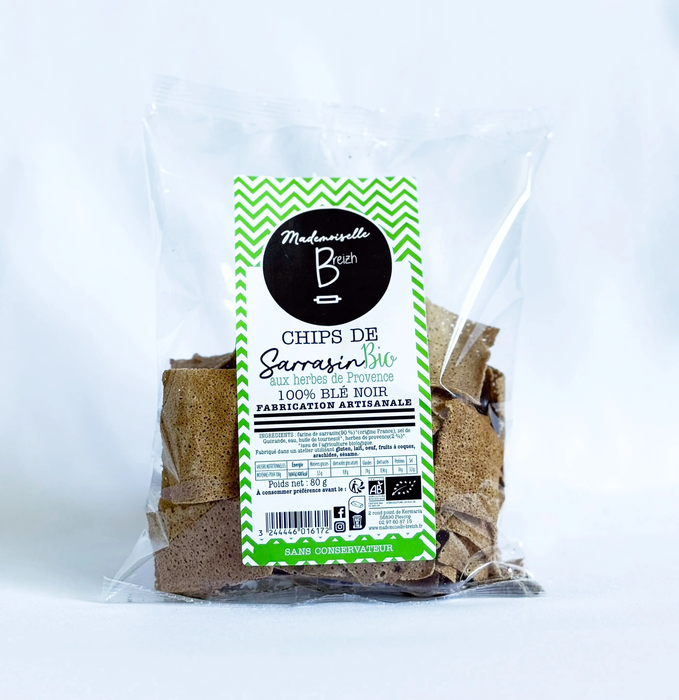 ORGANIC buckwheat crisps with Provence herbs