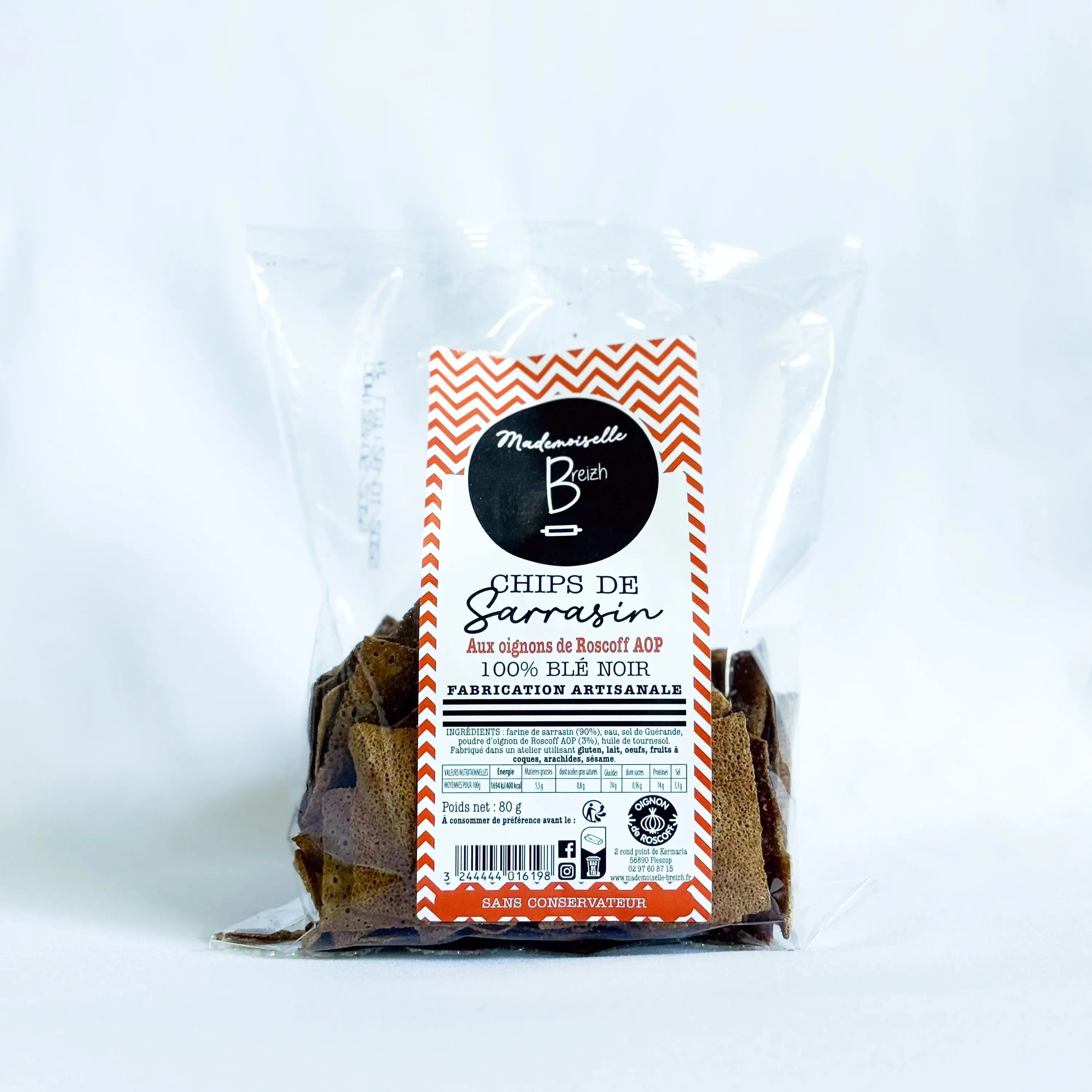 Buckwheat crisps with Roscoff AOP Onions