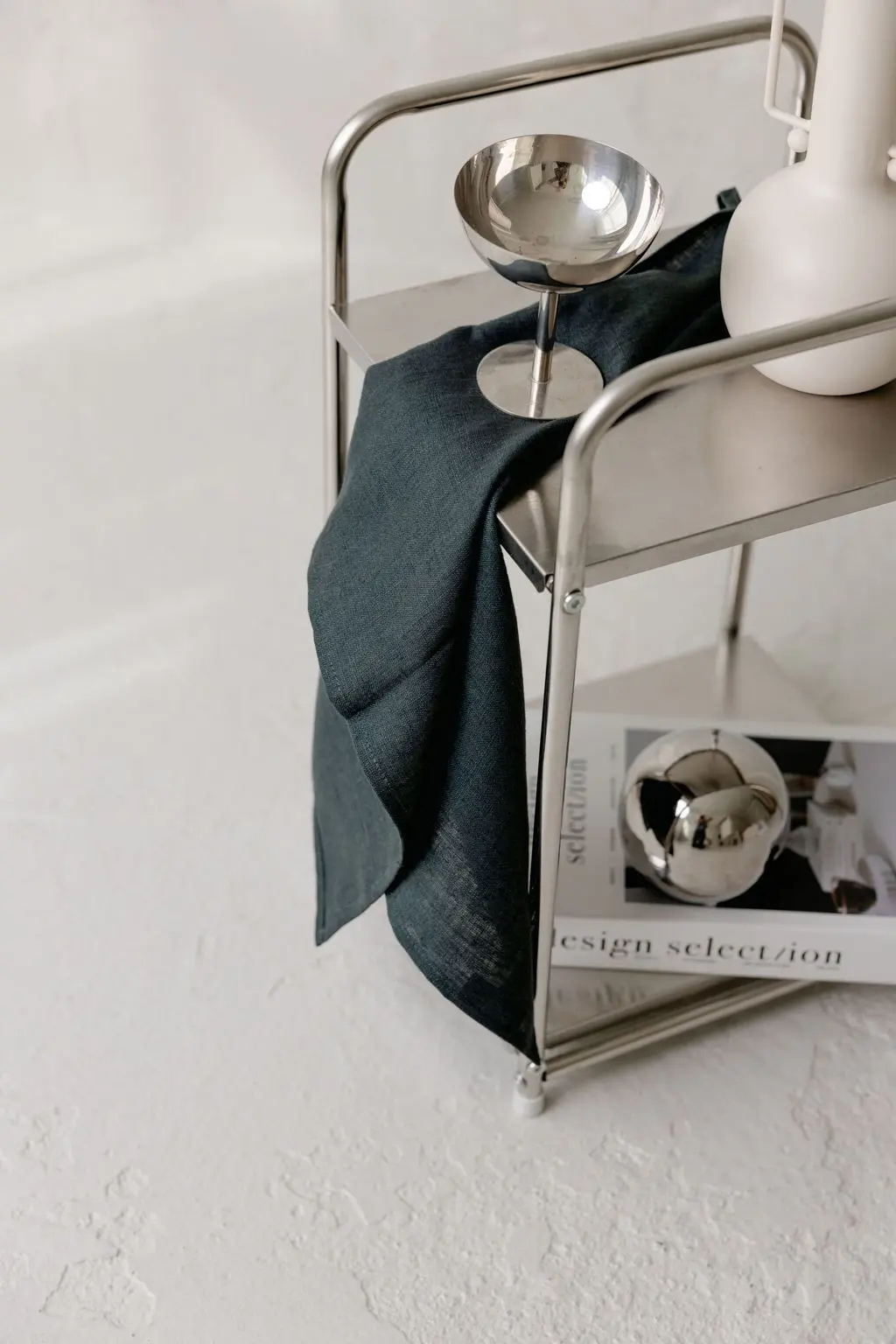 Linen Tea towel (dish towel) / Forest green