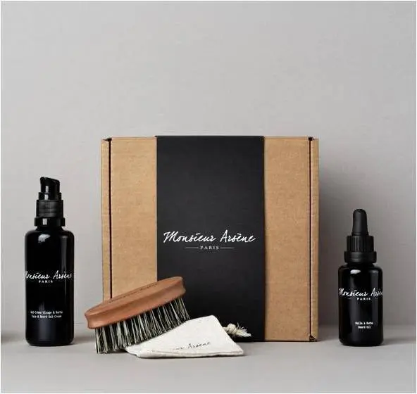 Coffret Huile + Gel-Crème + Brosse à Barbe