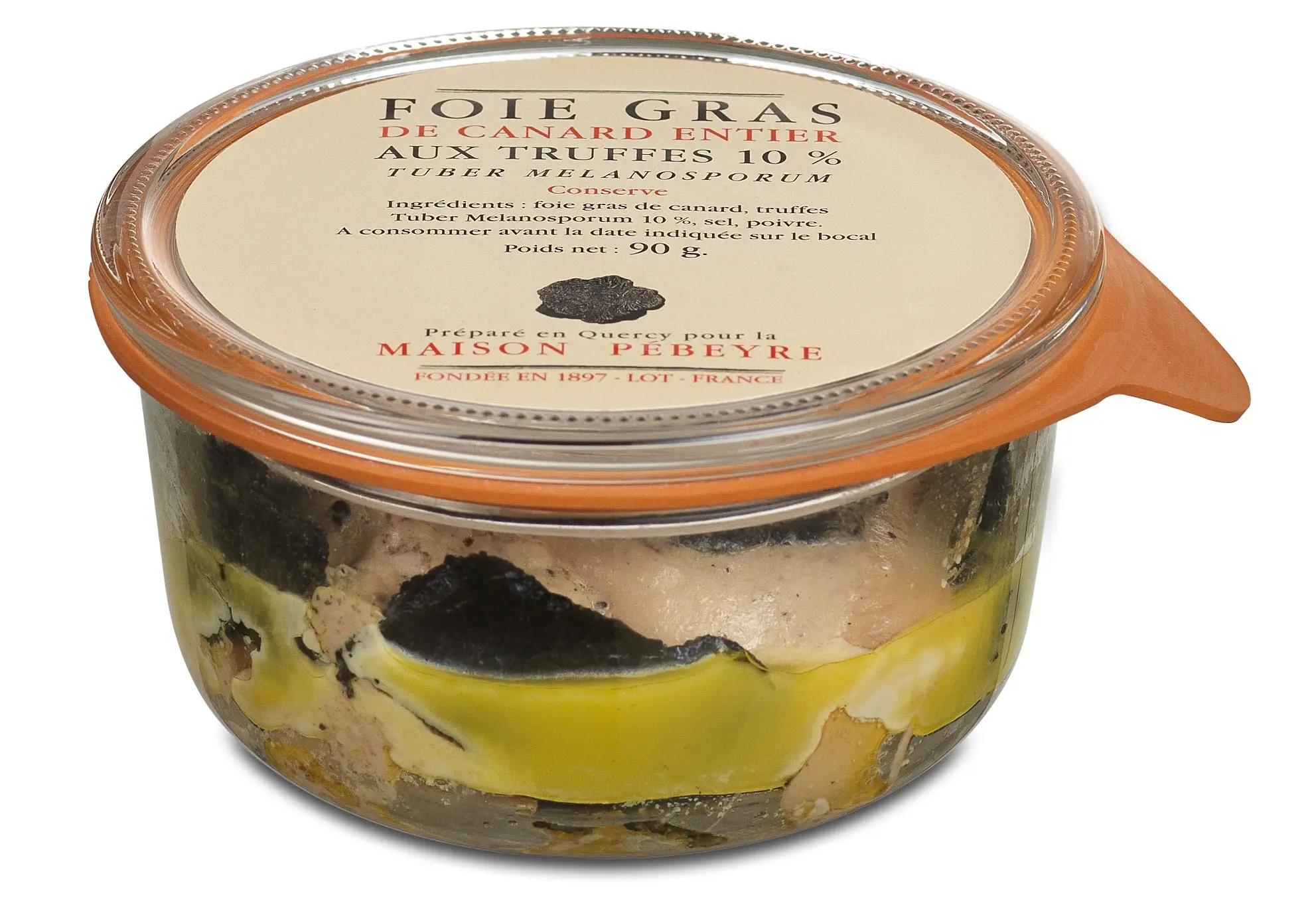 WHOLE DUCK FOIE GRAS 10% TRUFFLE tuber melanosporum 90g