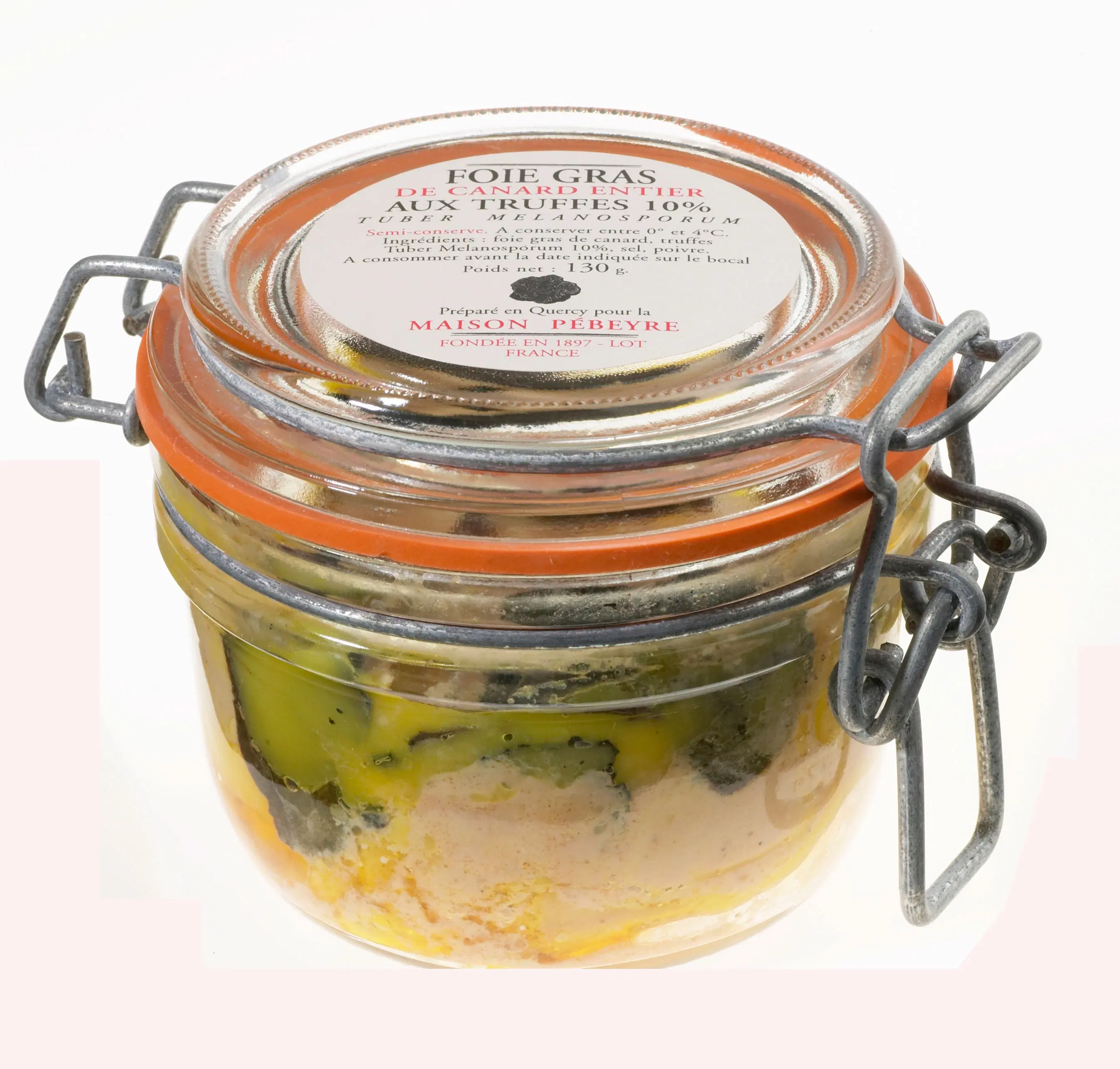 WHOLE DUCK FOIE GRAS 10% TRUFFLE tuber melanosporum 130g