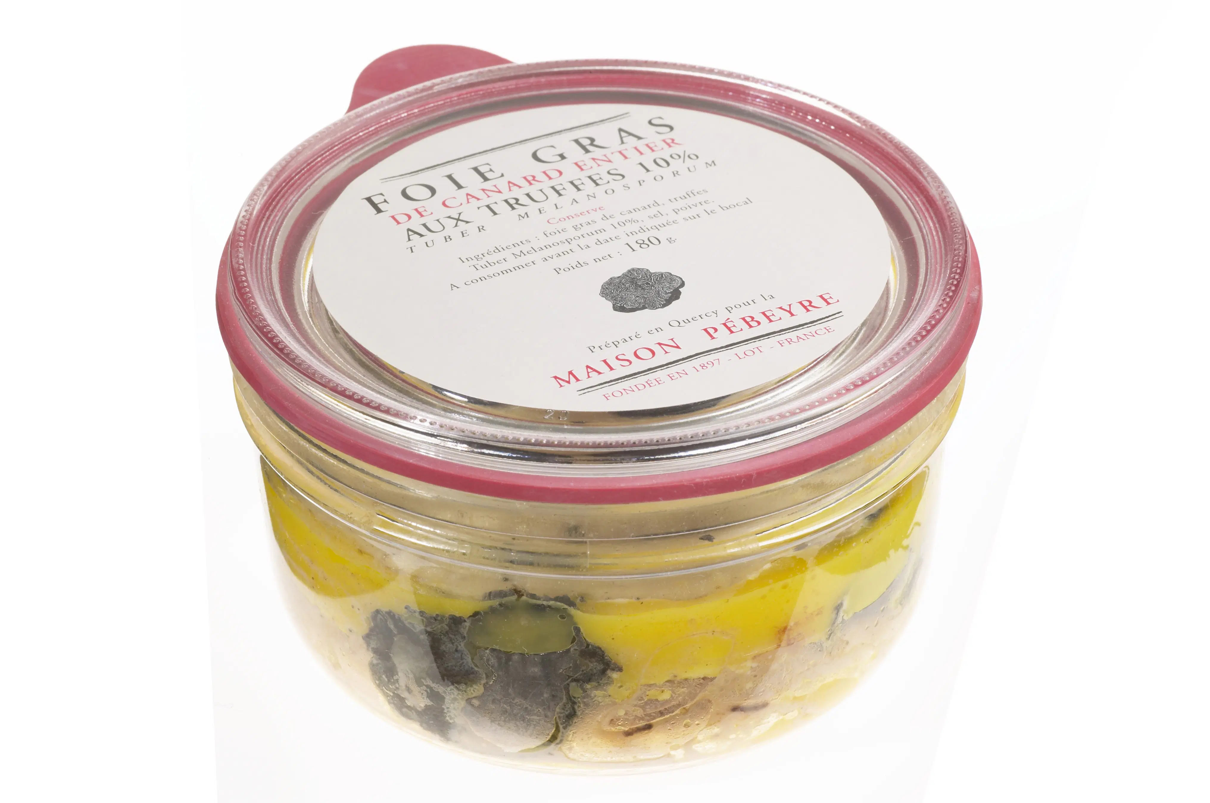 WHOLE DUCK FOIE GRAS 10% TRUFFLE tuber melanosporum 180g