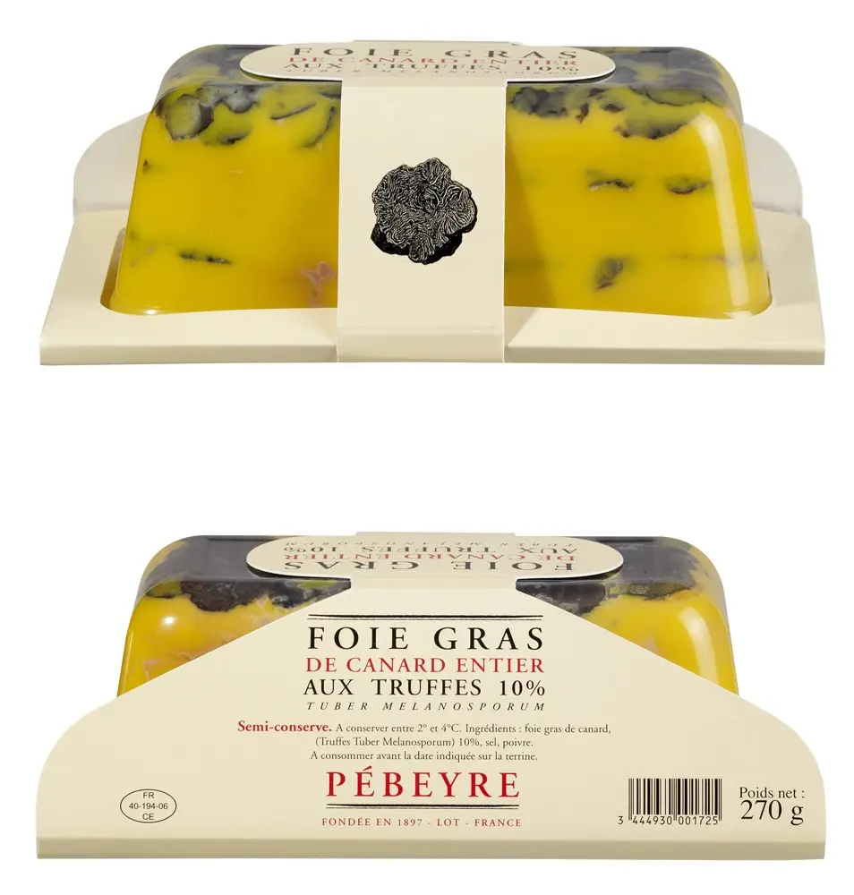FRESH TERRINES OF DUCK FOIE GRAS TRUFFLE 10% 200g
