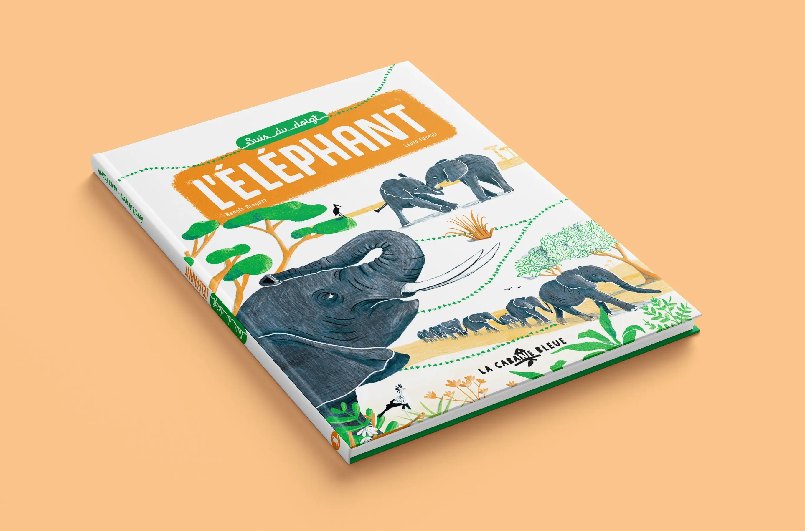 Follow the elephant with your finger