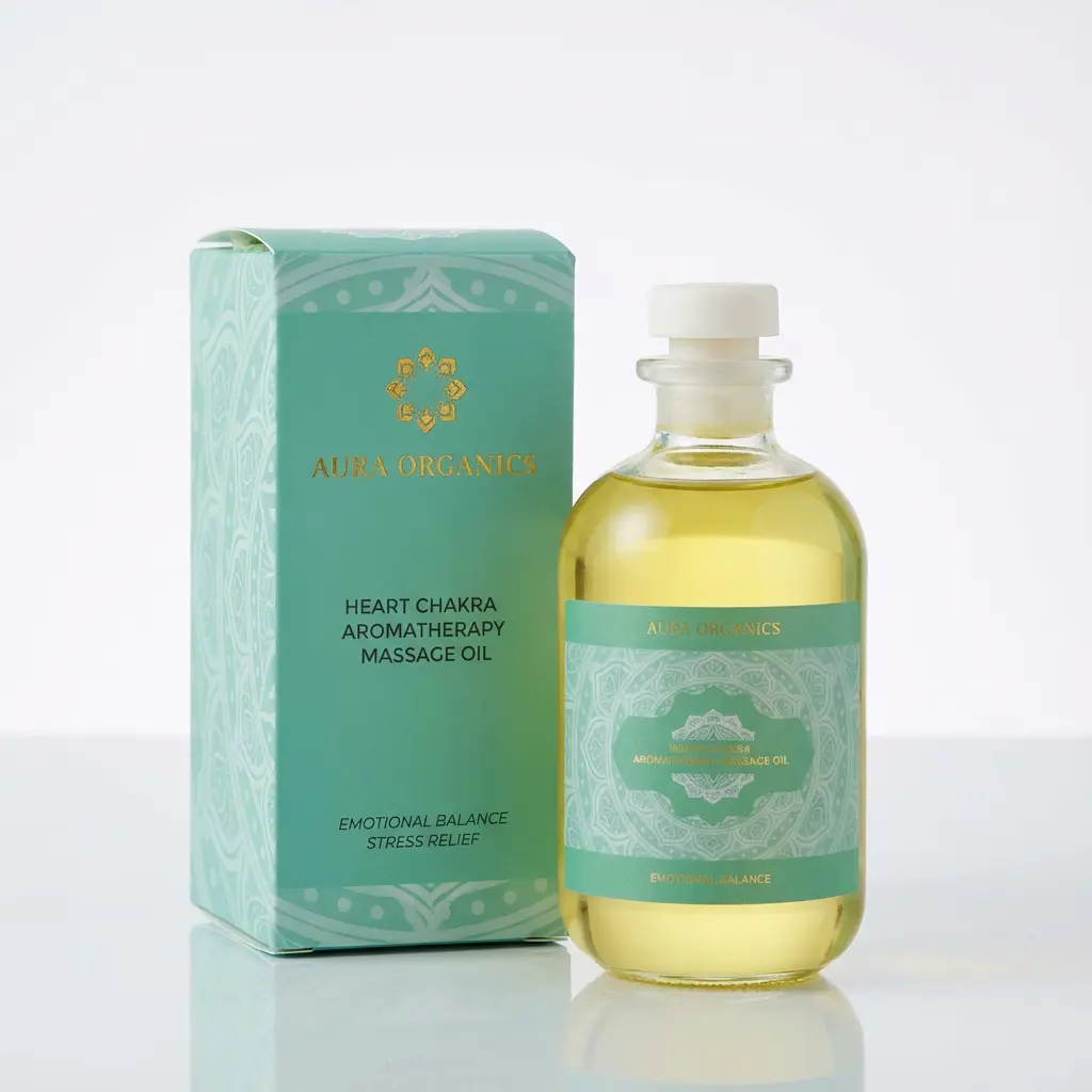 Organic Aromatherapy Massage oil - Heart Chakra Blend
