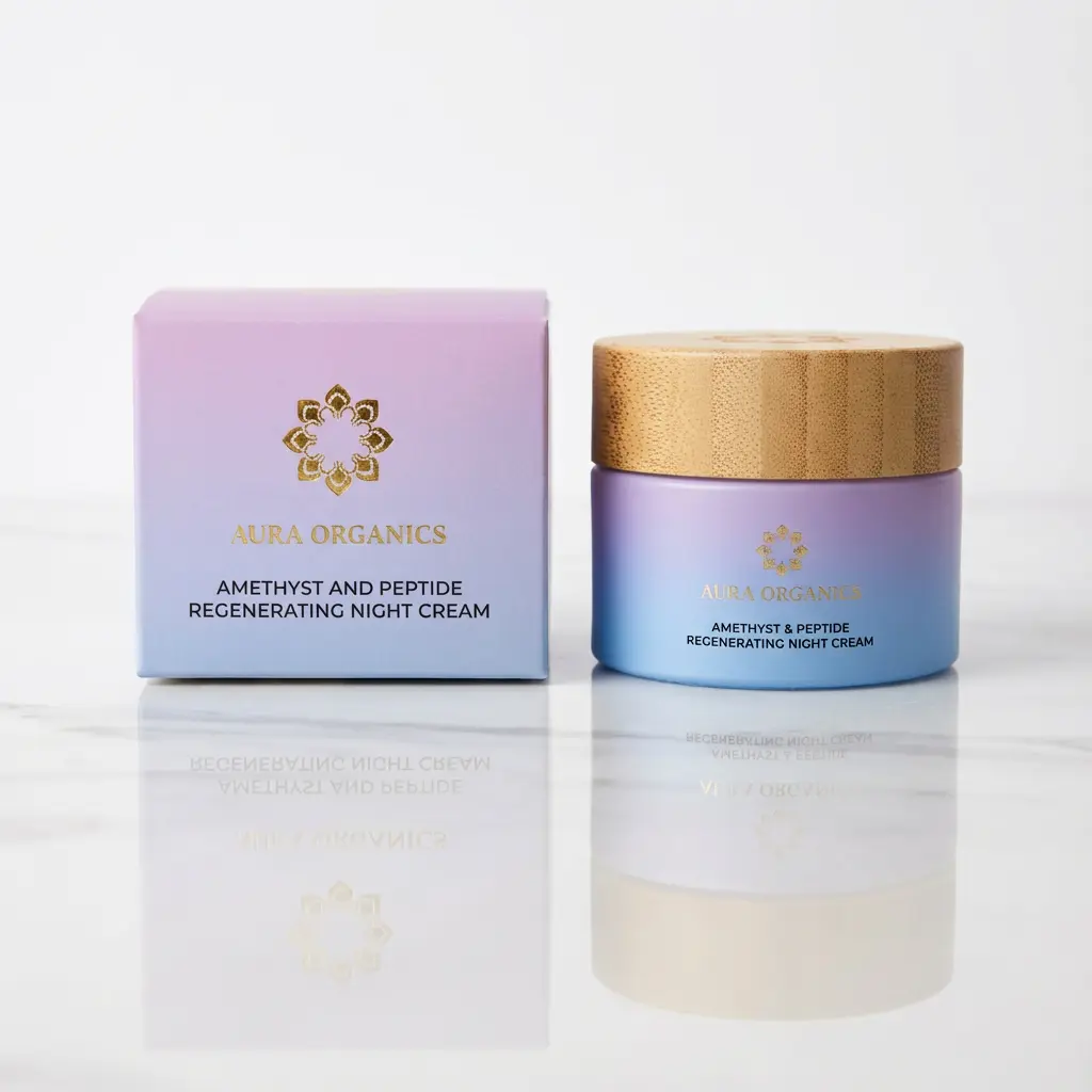 Organic Night Cream - Protein Peptides and Amethyst
