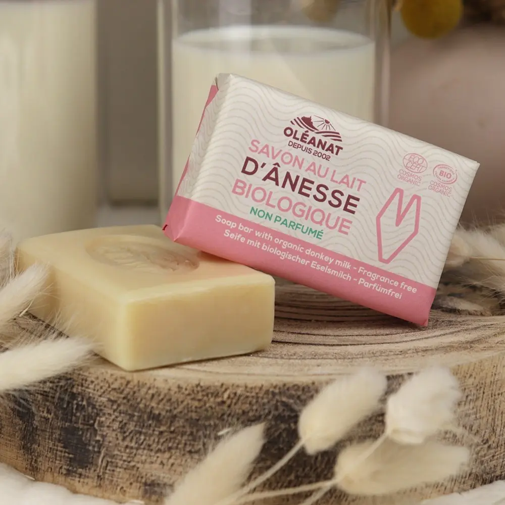 Bio-Eselsmilchseife ohne Duft 100g - OLEANAT