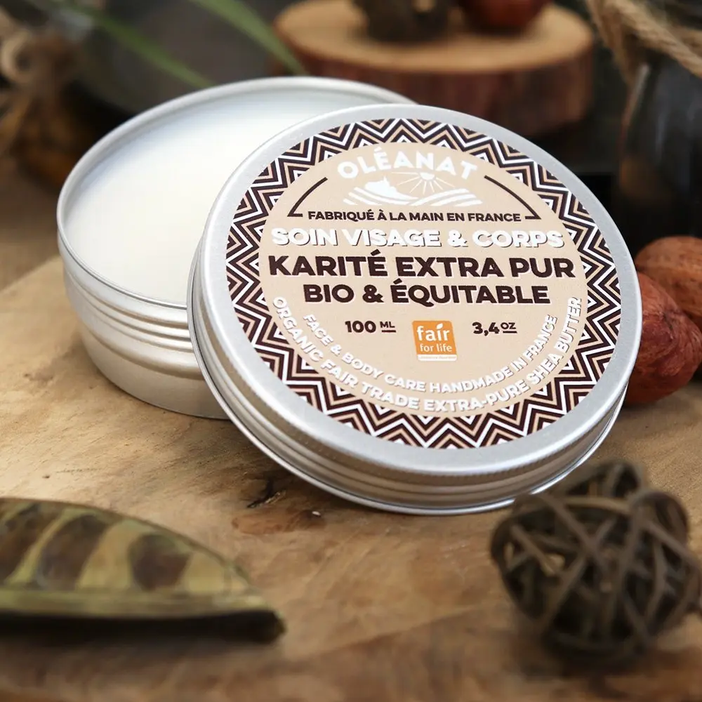 Extra reine Bio- und Fairtrade-Sheabutter-Kur 100ml - OLEANAT