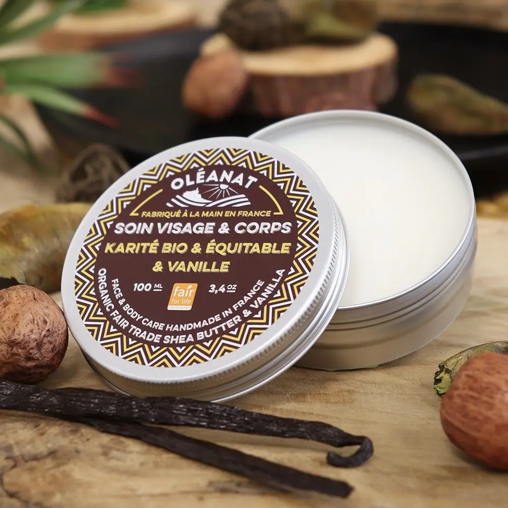 Bio & Fairtrade Sheabutter & Vanille Pflege - 100ml - OLEANAT
