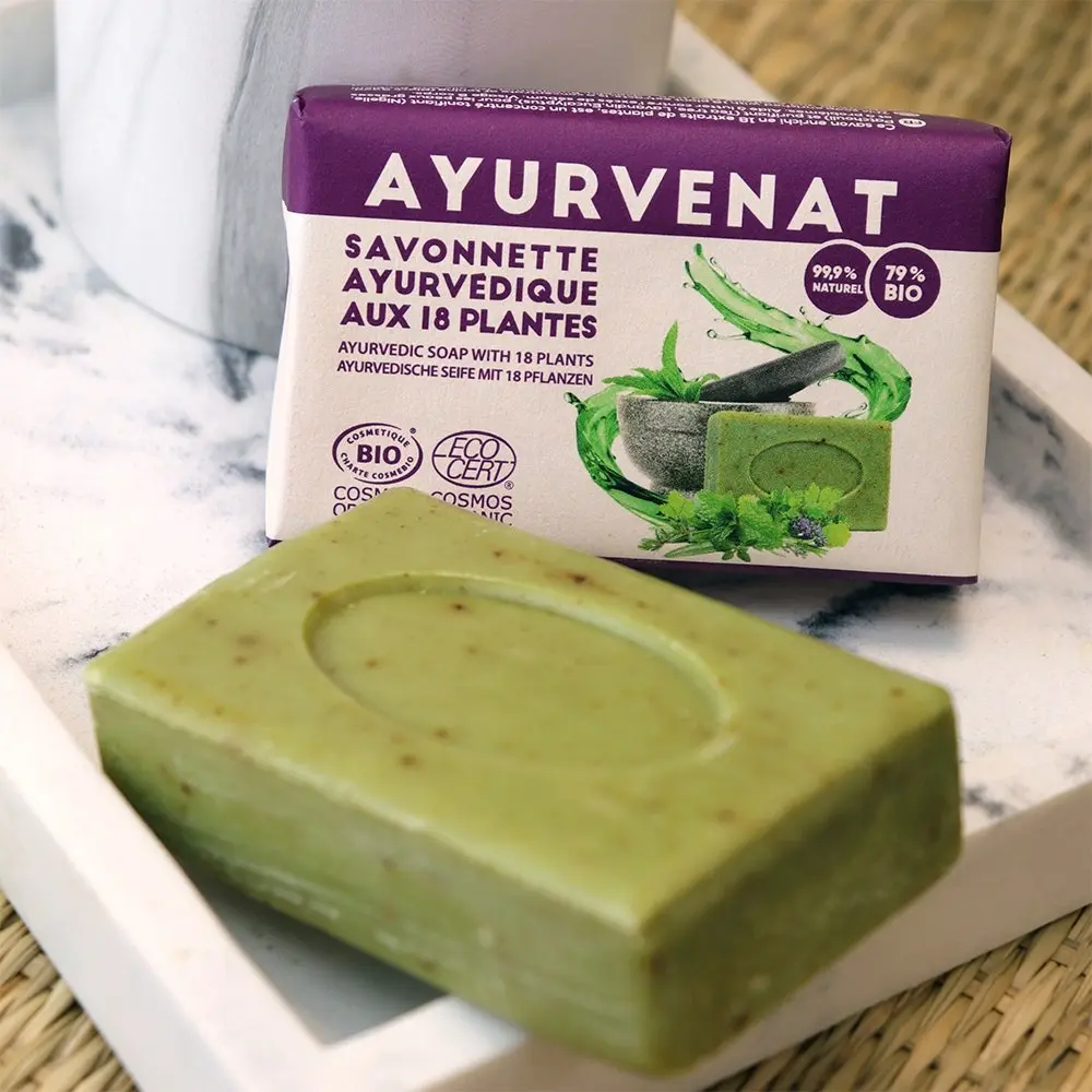 Bio Ayurvedische Seife mit 18 Pflanzen 100g - AYURVENAT