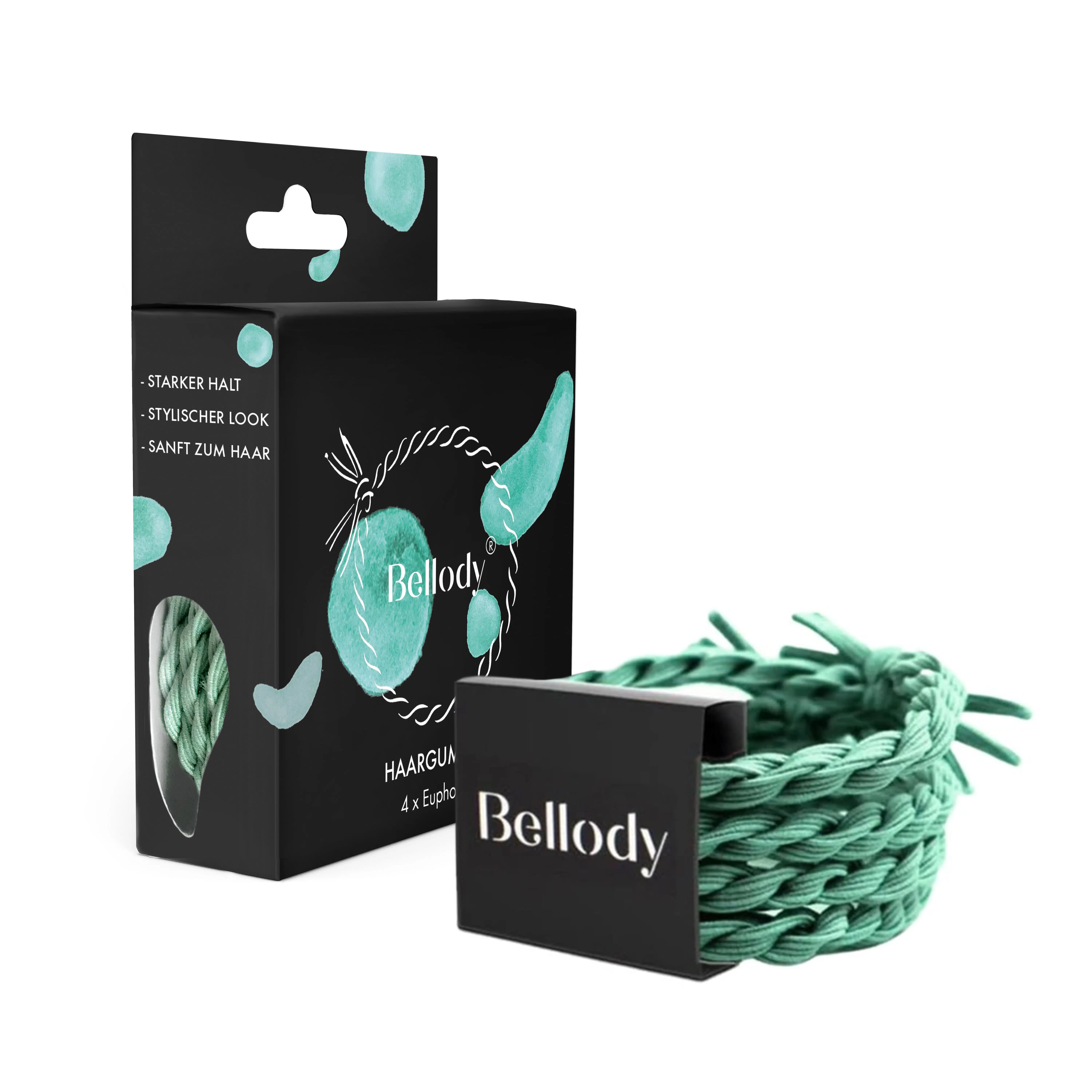 Haargummis Türkis - Bellody® (4 Stück - Euphoria)