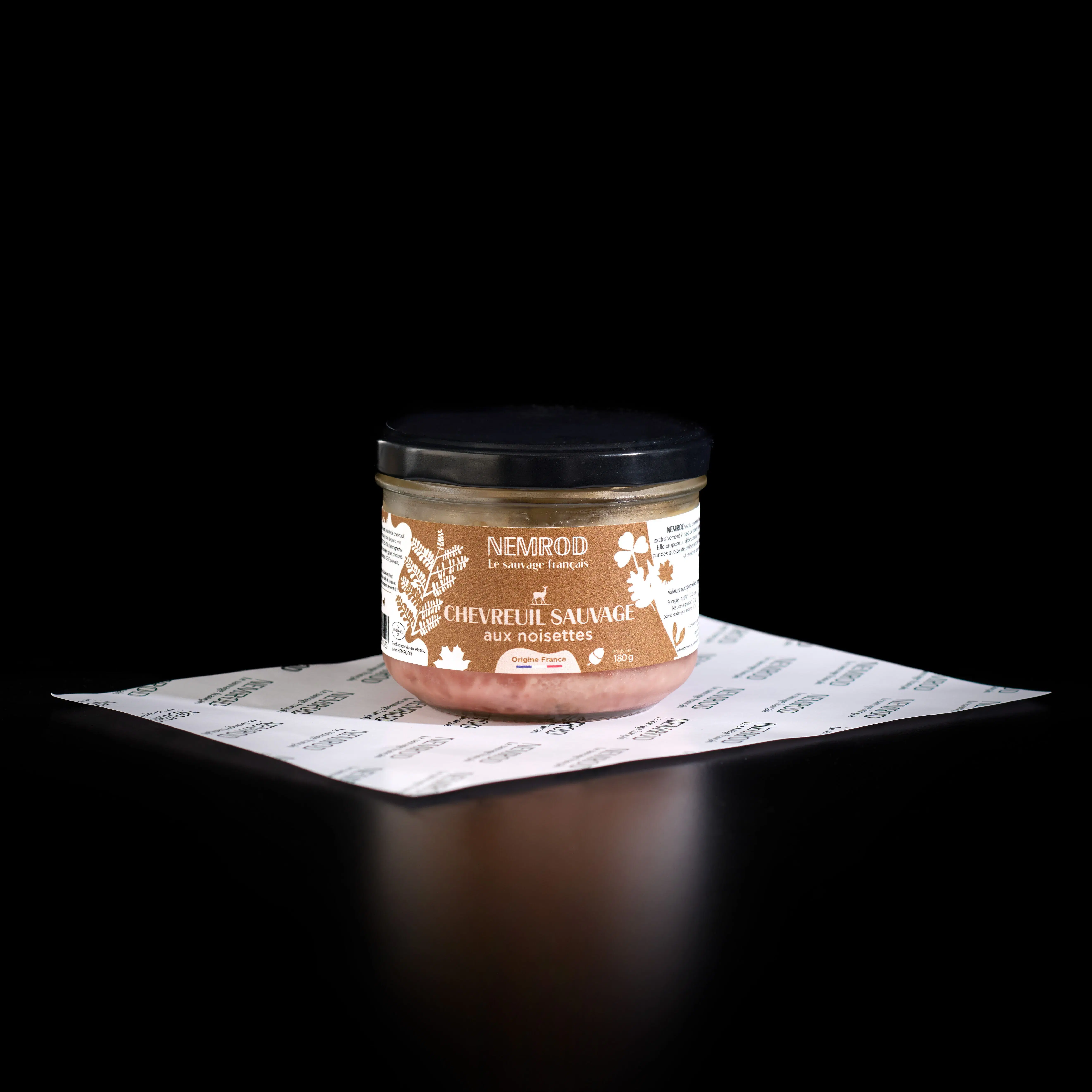 Rehterrine mit Haselnüssen - Wild - 180g
