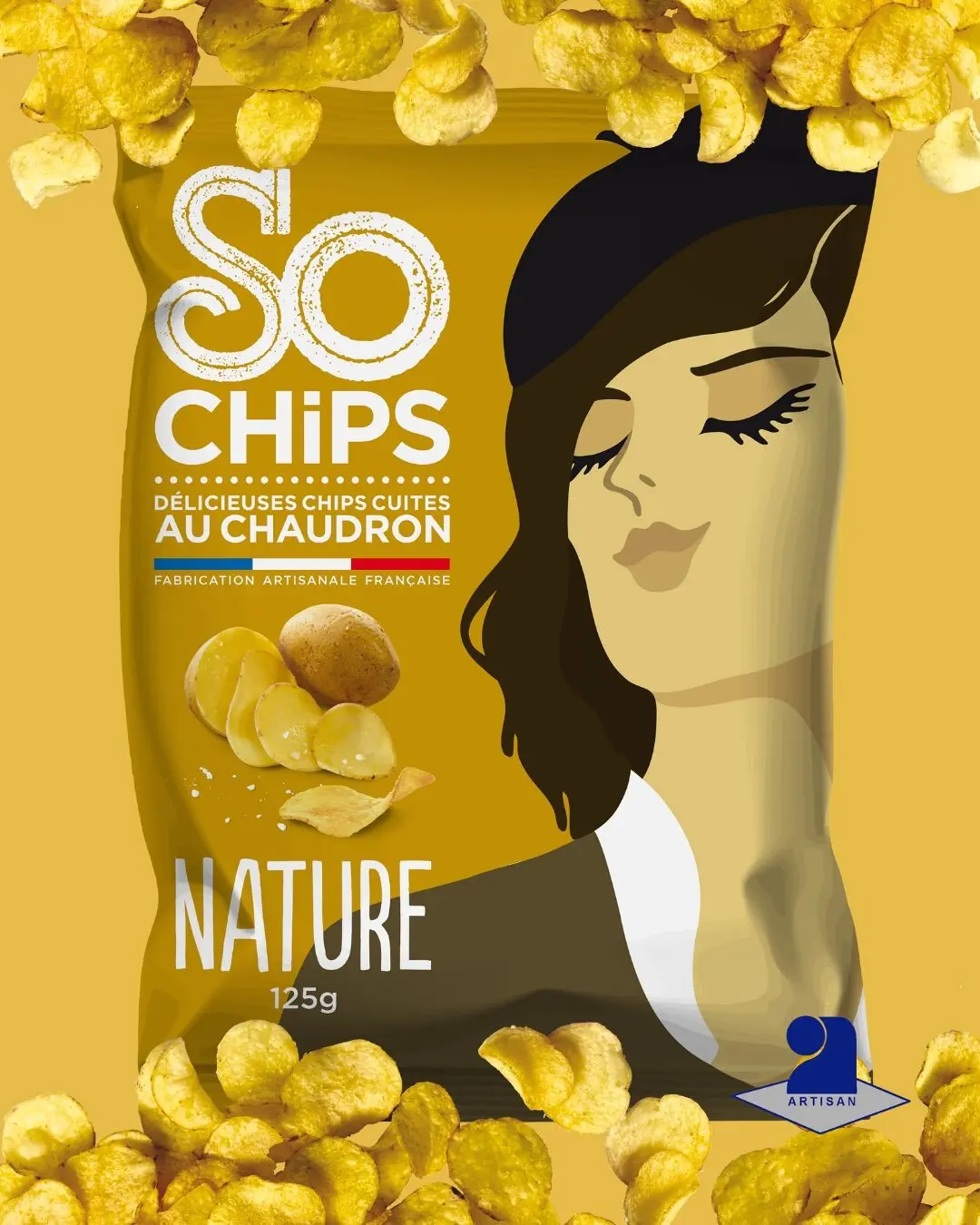 Chips Nature sea salt 125g Artisan Quality Label Artisan