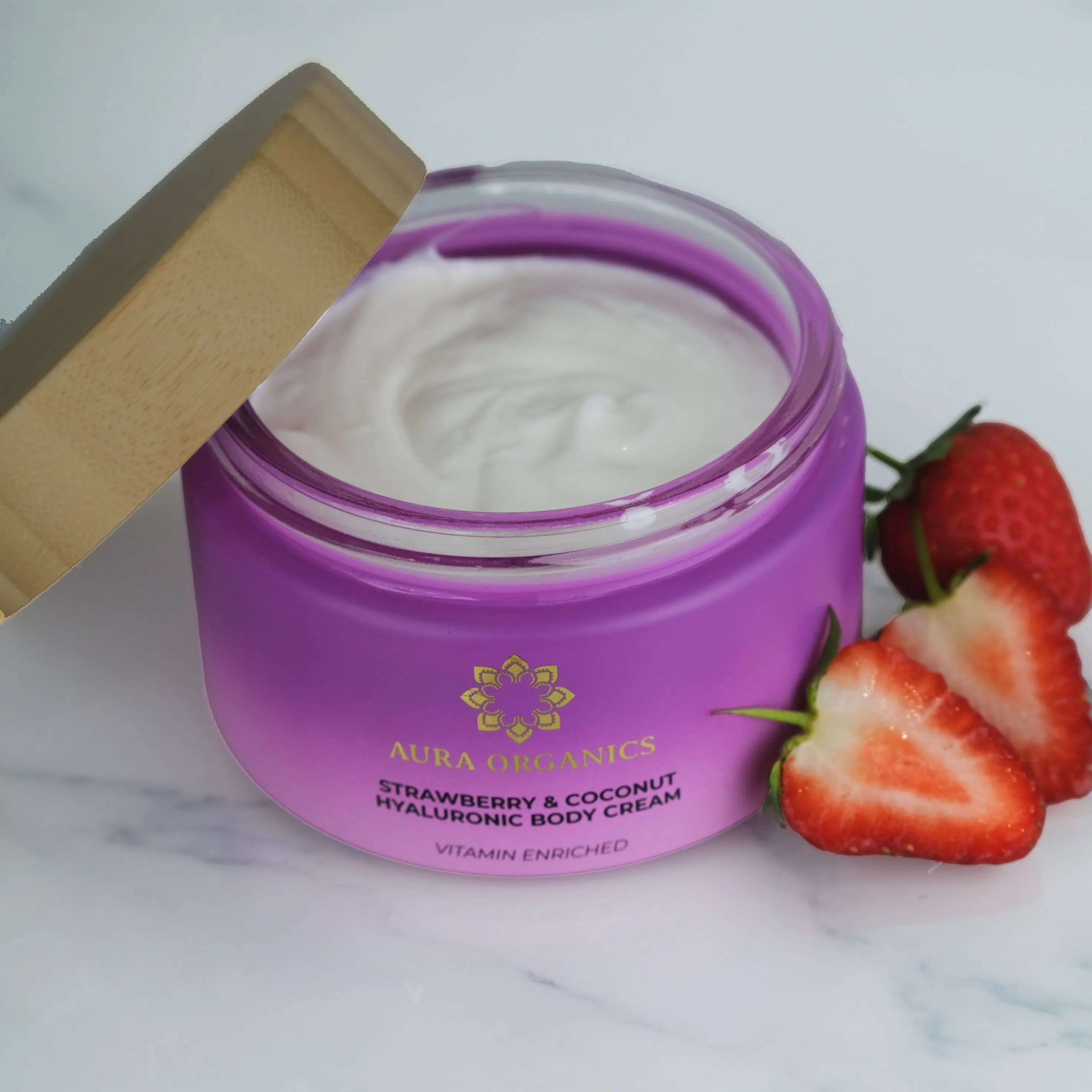 Organic Hyaluronic Acid Body Cream - Strawberry & Coconut