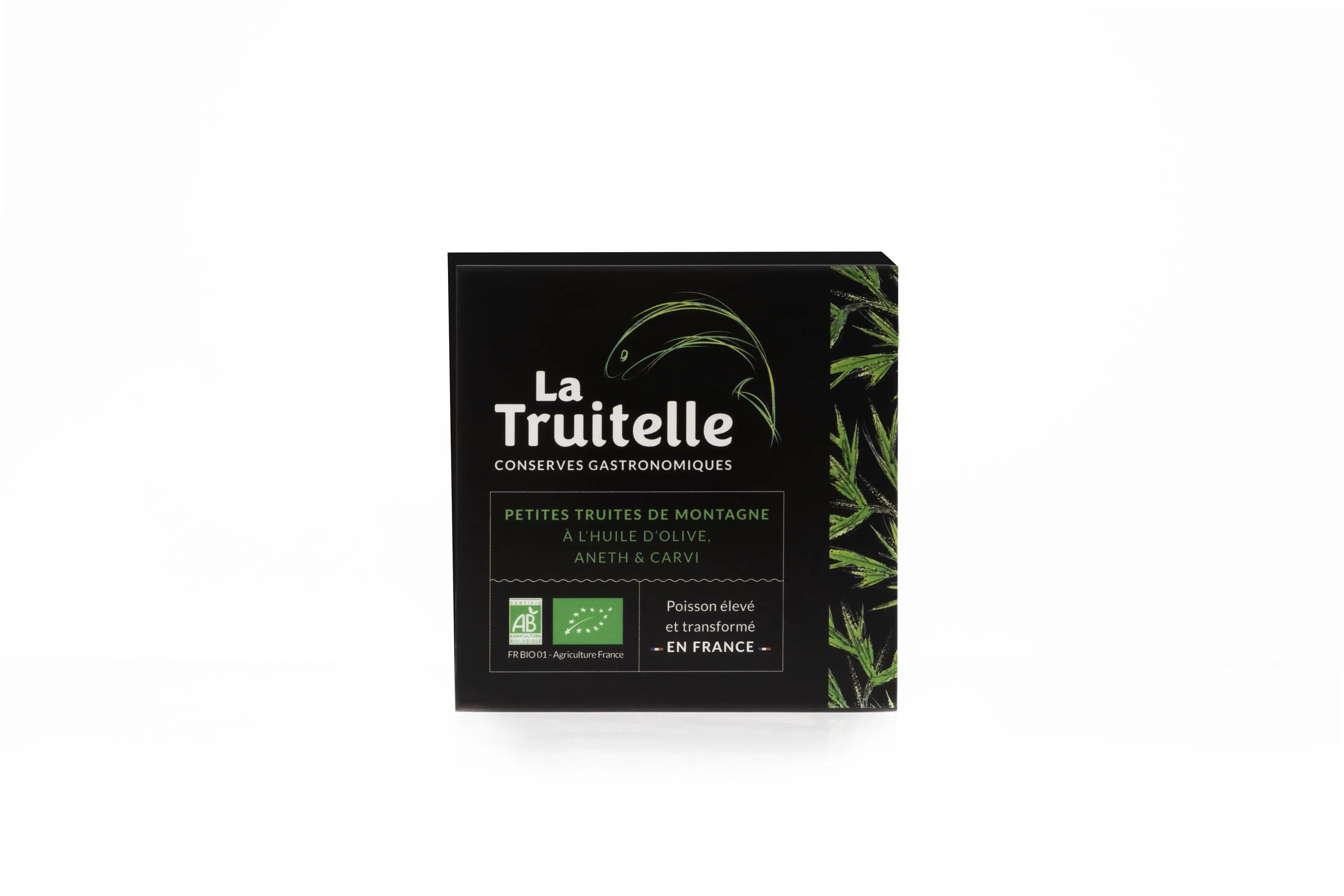 Petites truites de montagne à l’huile d’olive, aneth et carvi