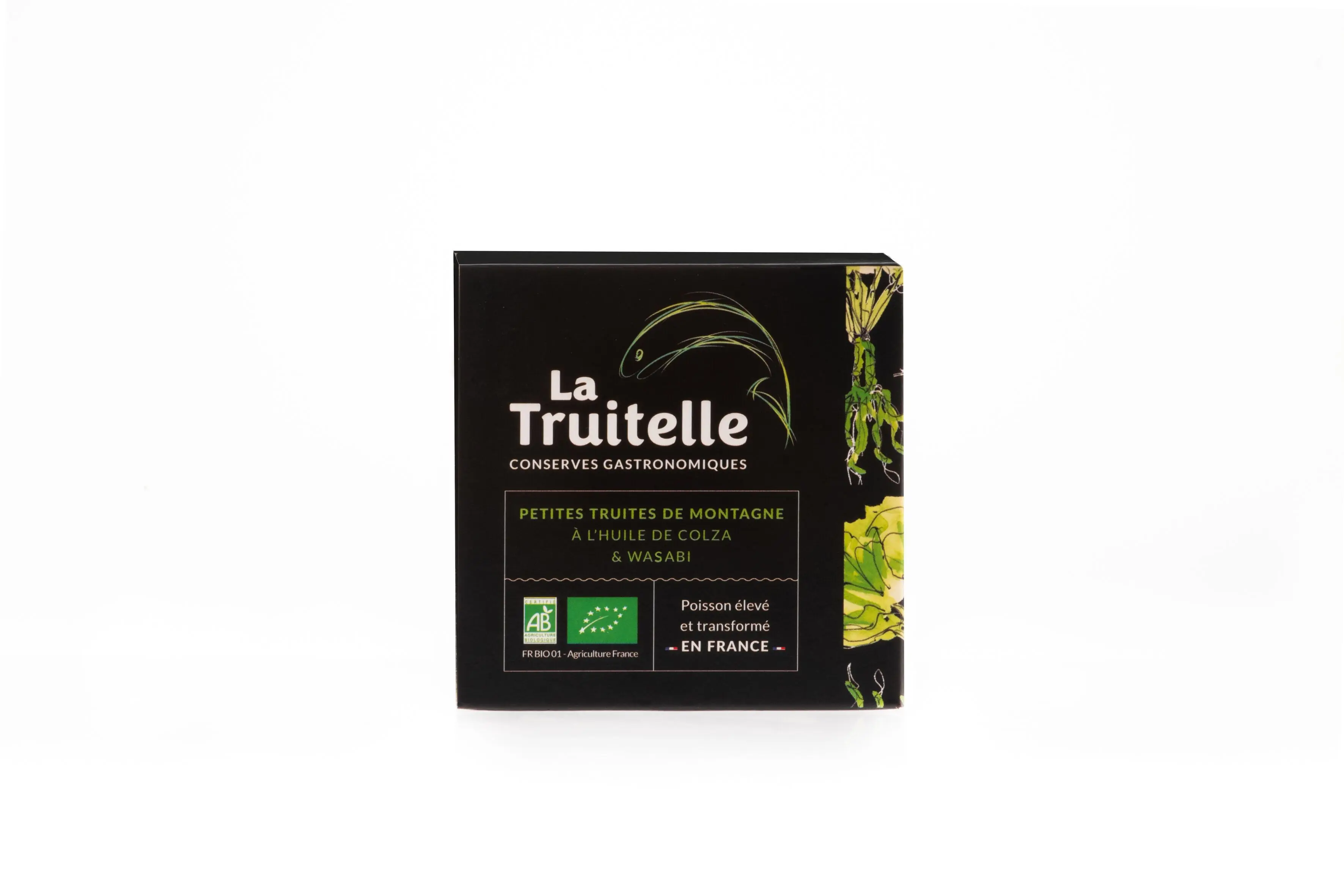 Petites truites de montagne à l’huile de colza et wasabi