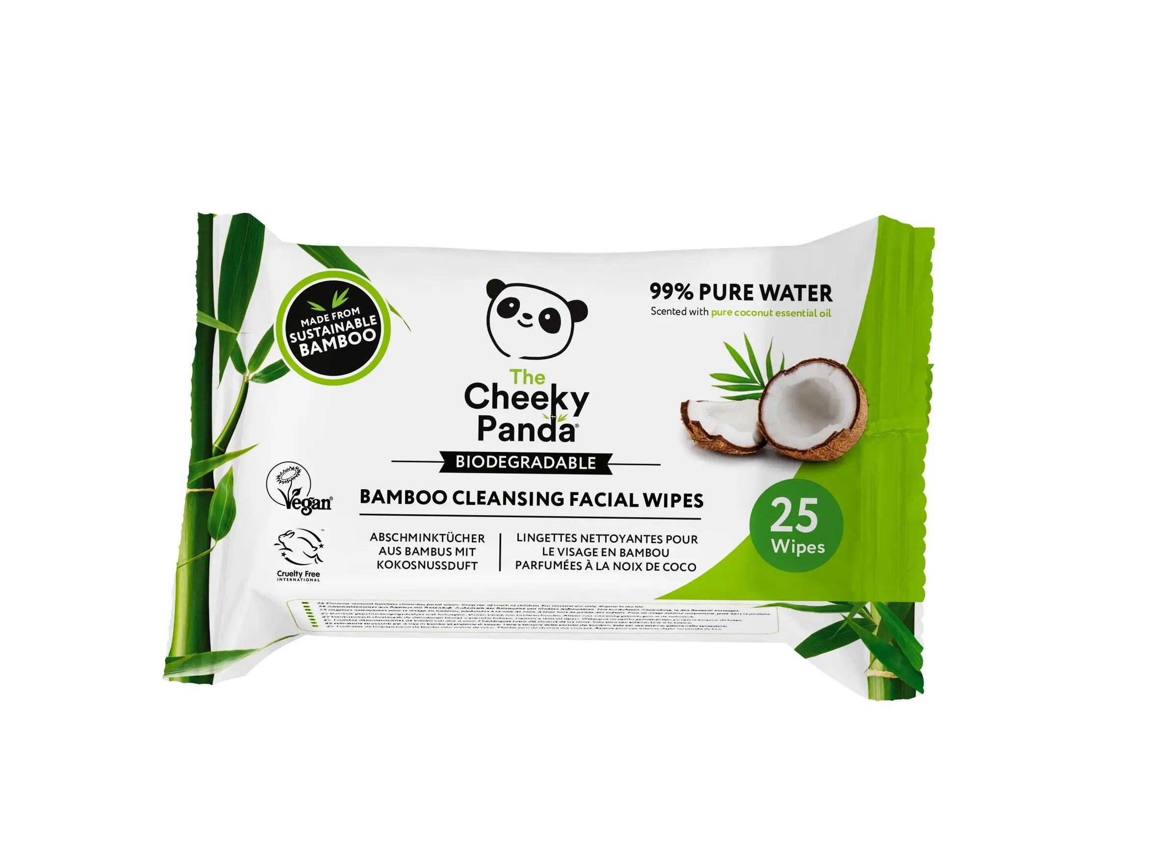 Biologisch abbaubare Gesichtstücher | 24 Packungen - Kokosnuss