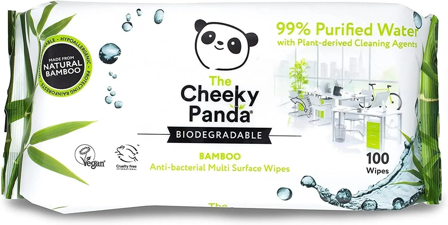 Antibakterielle biologisch abbaubare Oberflächentücher Großpackung | 6 Packungen