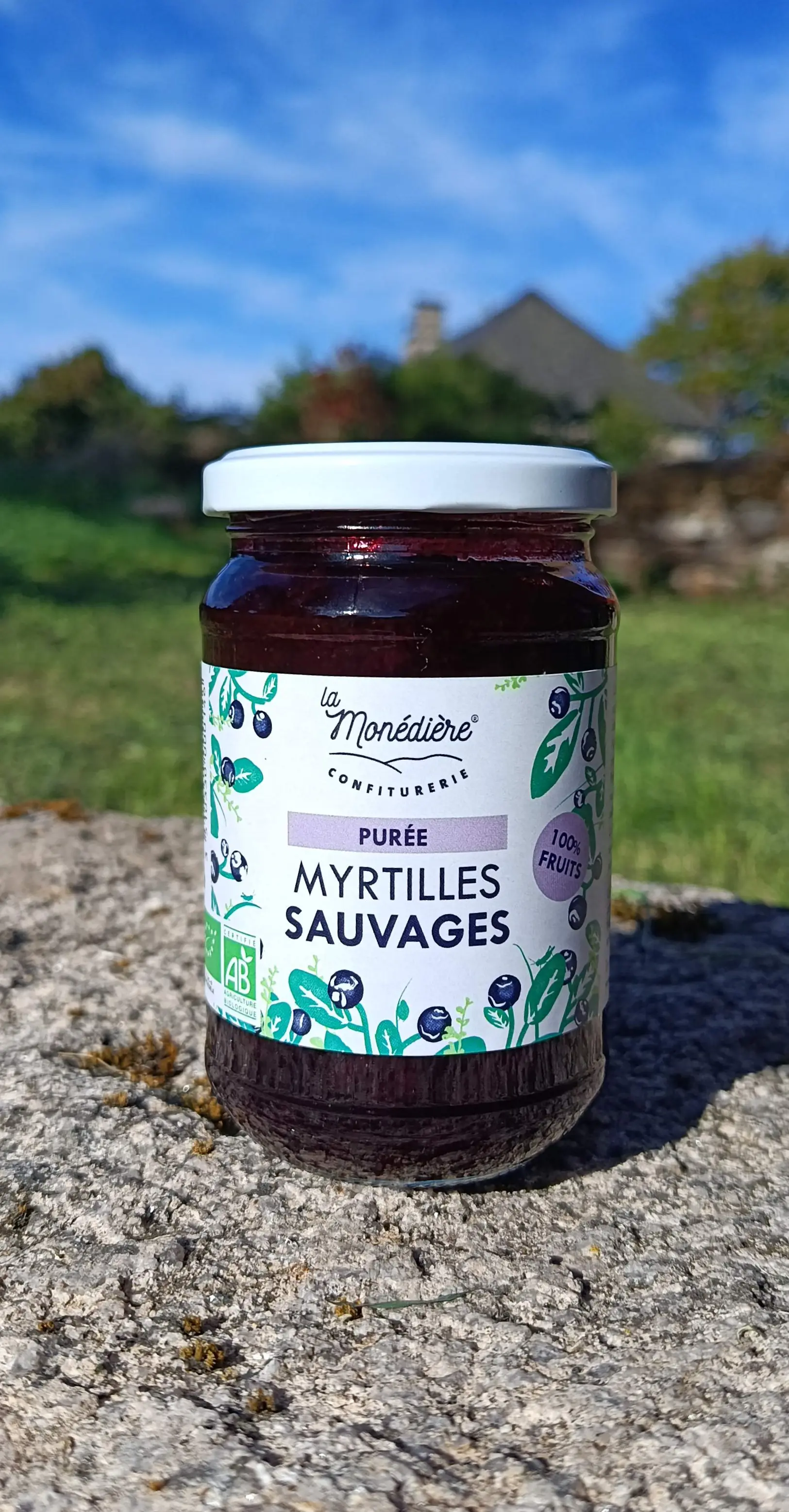 La Monédière 100% wild blueberry puree 280g