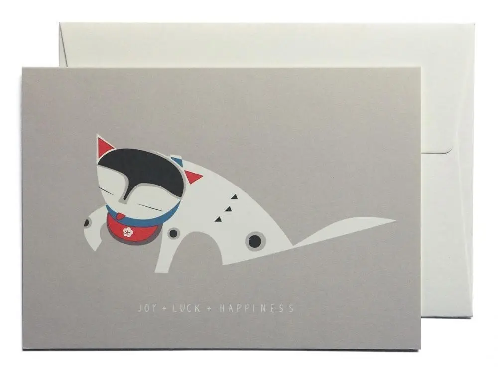 Lucky Cat Grusskarte