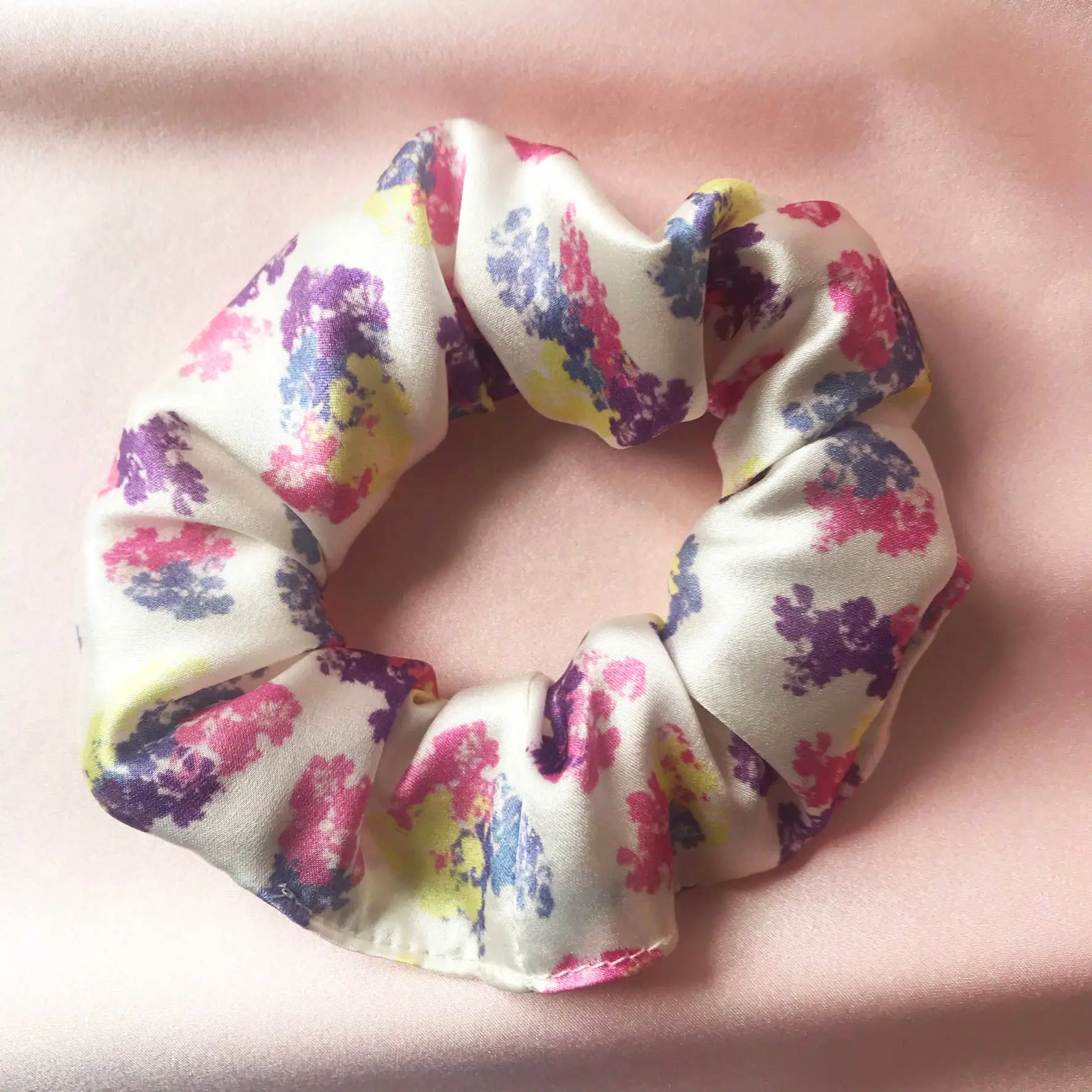 Floral Print Silk Astrid Scrunchie