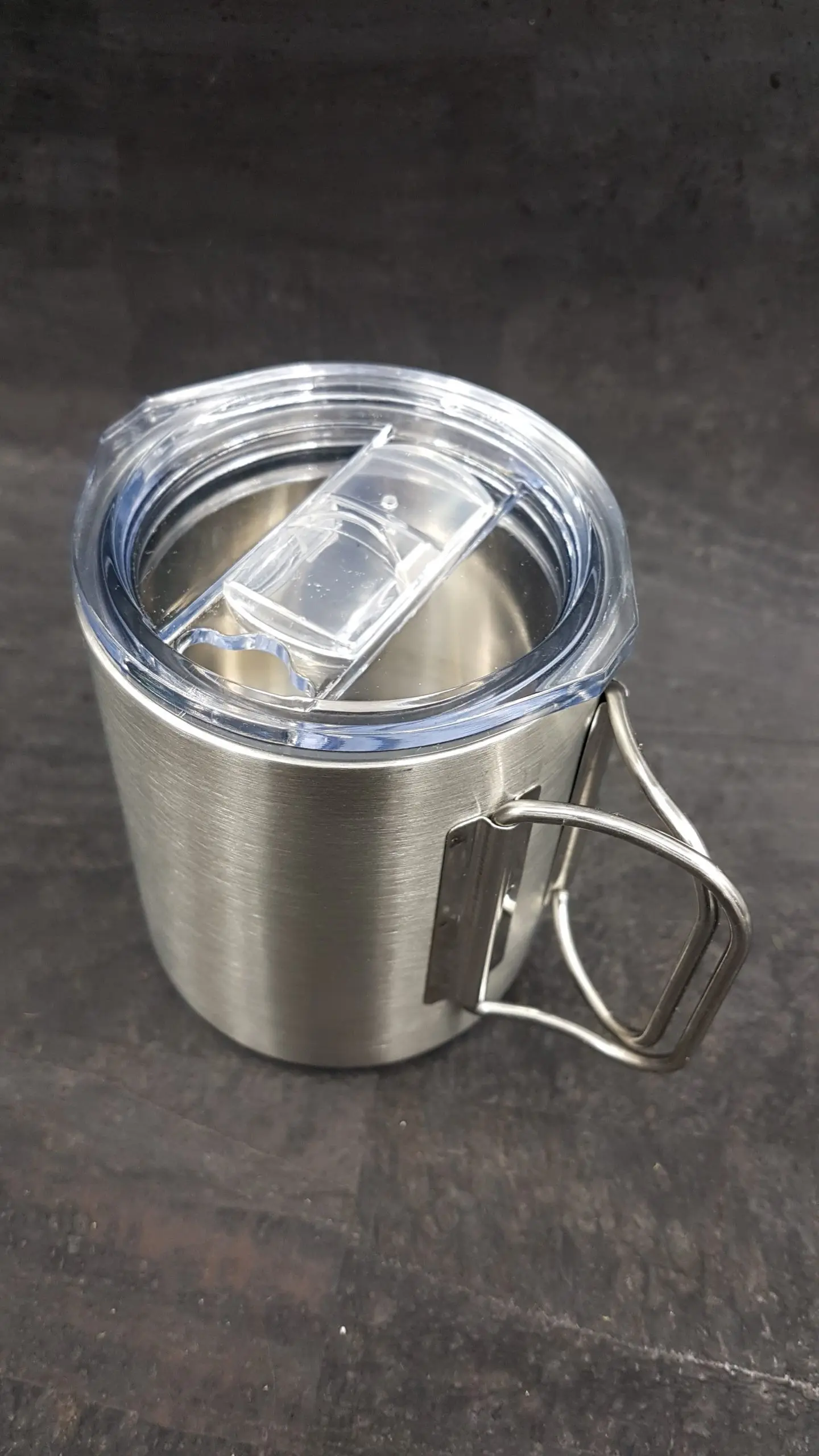 Reisebecher "Finn", 280ml, gebürstet