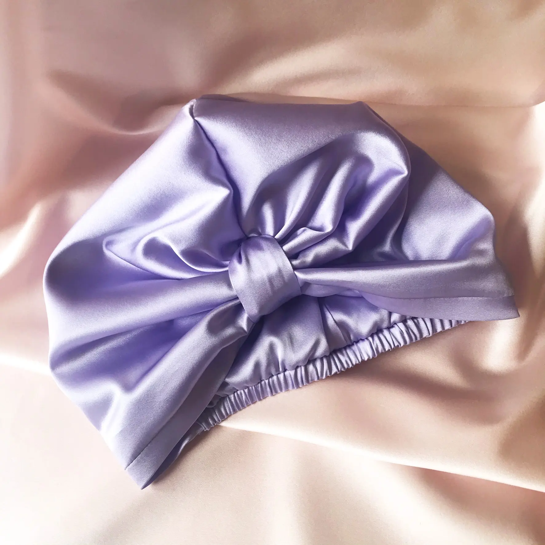 Silk Capuchon Sleep Cap- Lilac