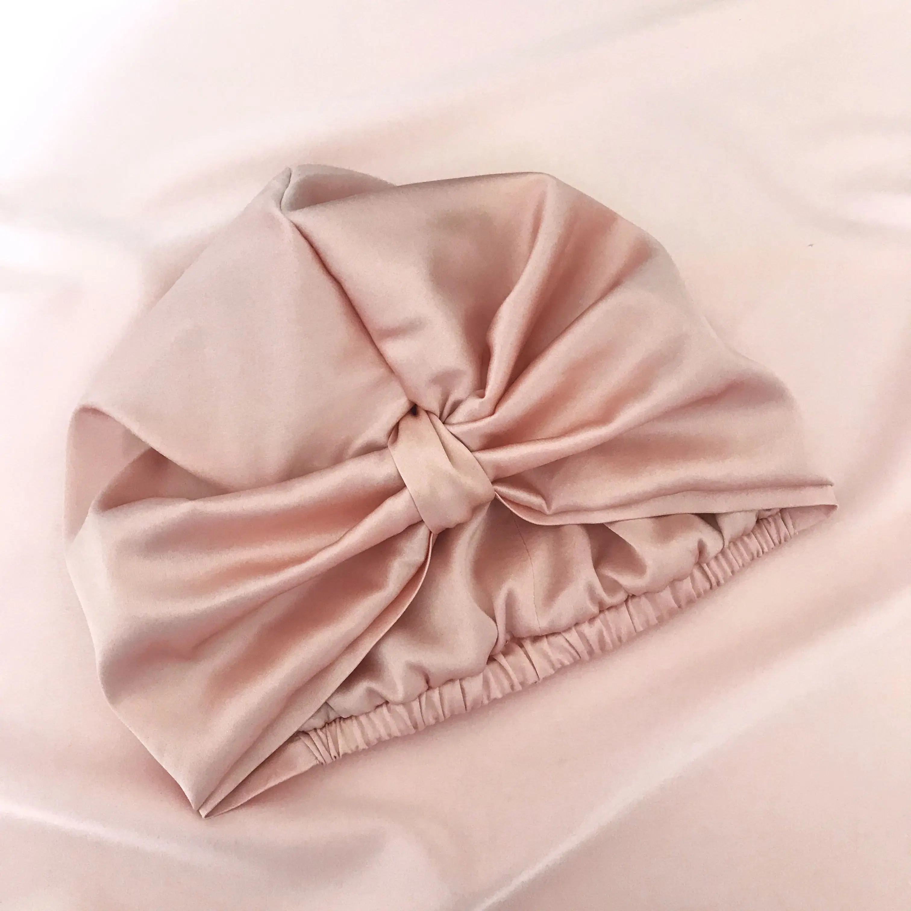 Silk Capuchon Sleep Cap- Oyster Pink